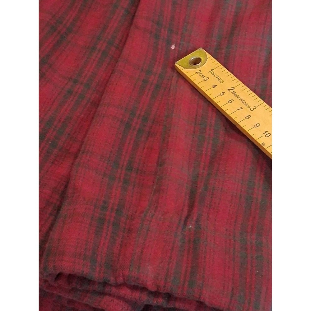 Vintage Woolrich Overall Dress Red Plaid Flannel Pinafore Jumper Country Medium - Picture 15 of 16
